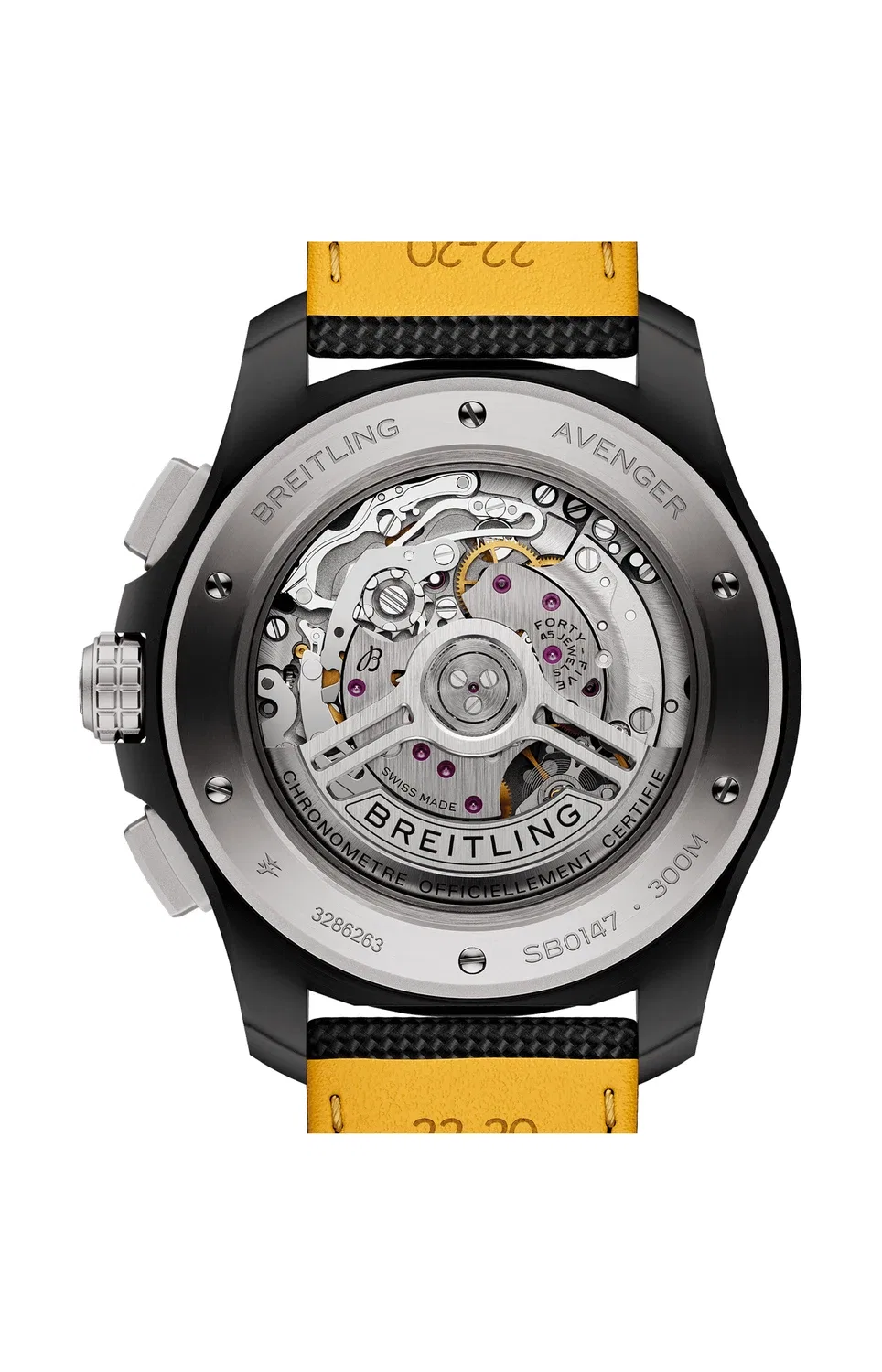 АВЕНДЖЕР B01 ХРОНОГРАФ 44 НОЧНАЯ МИССИЯ - SB0147101B1X1 BREITLING, черный — фото 4