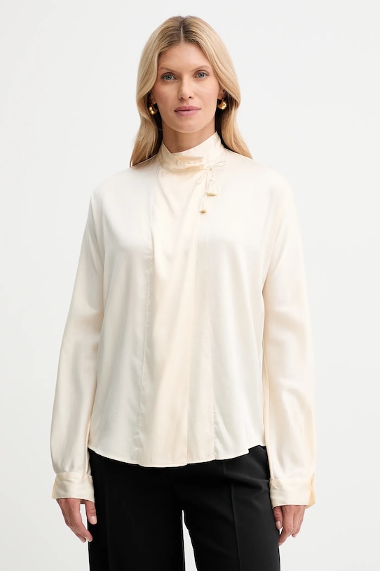 

Шелковая рубашка Forte Forte, бежевый