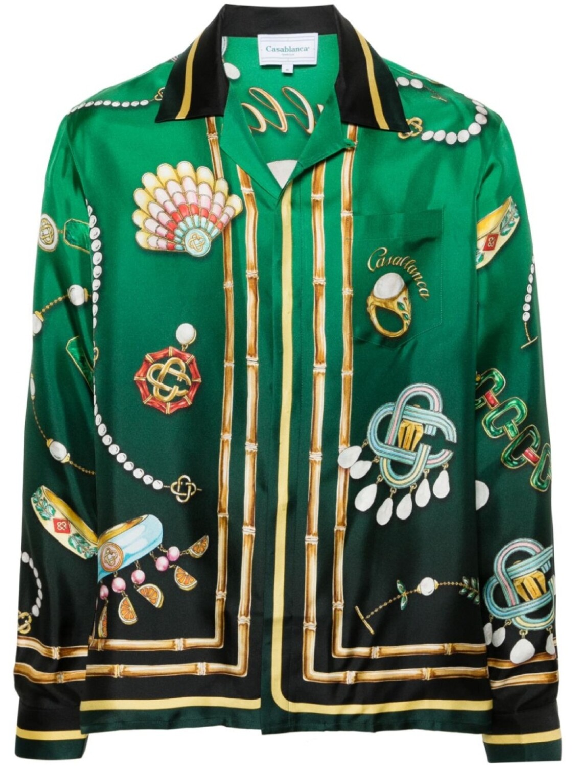 

Casablanca шелковая рубашка La Boite a Bijoux, зеленый