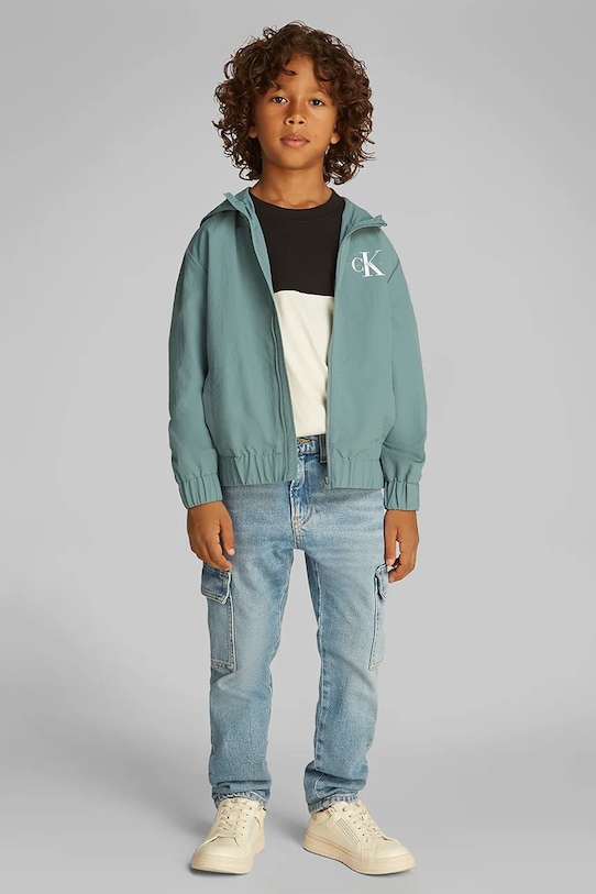 

Детская куртка Calvin Klein Jeans, бирюзовый