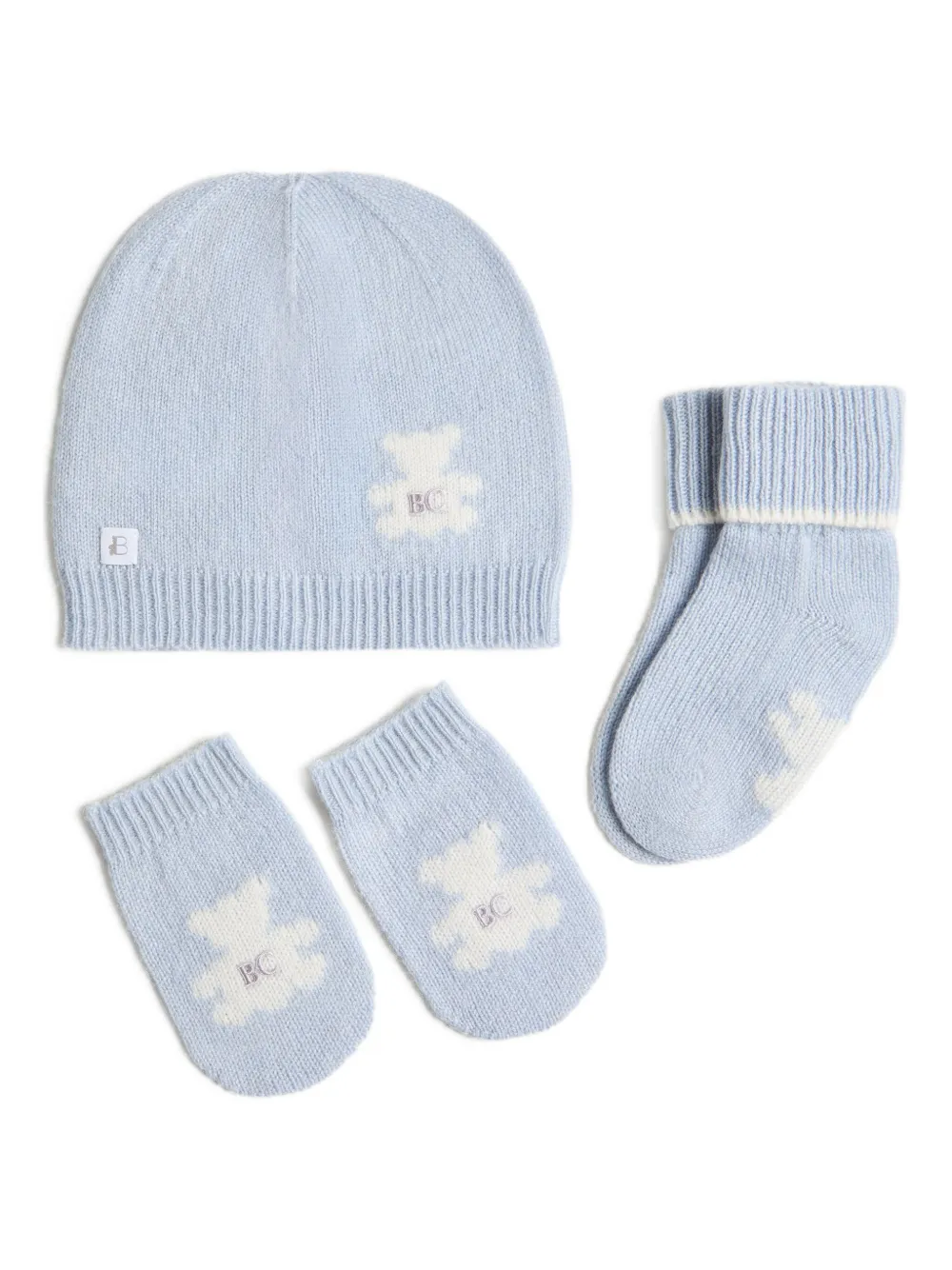 

Комплект кашемировых шапок-бини Brunello Cucinelli Kids, синий