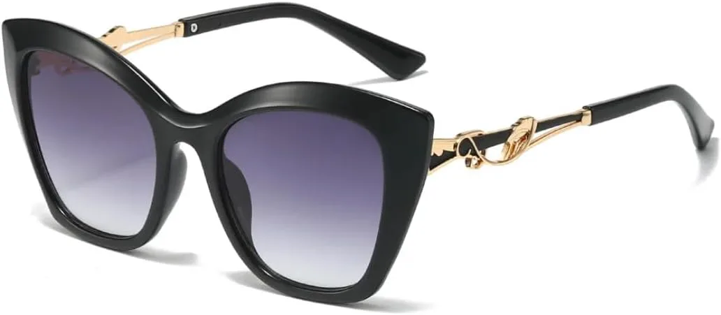 

Модные солнцезащитные очки в крупной оправе для женщин, стильные, изысканные, в форме «кошачьего глаза» и «бабочки», с защитой от УФ-излучения UV400 TVTBBVV, 3249-c1