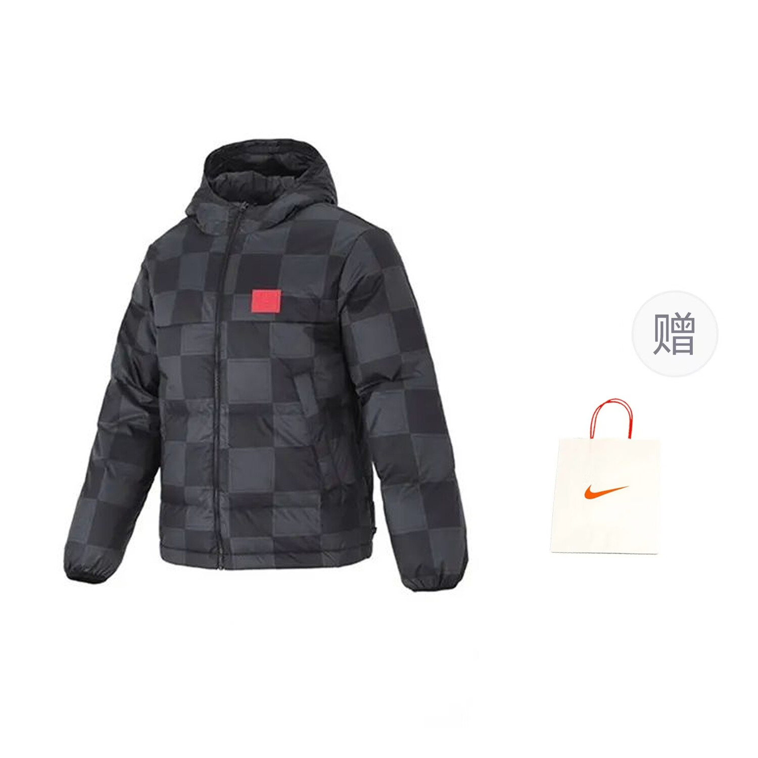 

Пуховик мужской черный подарочный пакет Nike