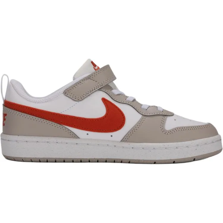 Nike Кроссовки для скейтбординга Court Borough Low top детские бело-коричневые для детей 3-7 лет — фото 3