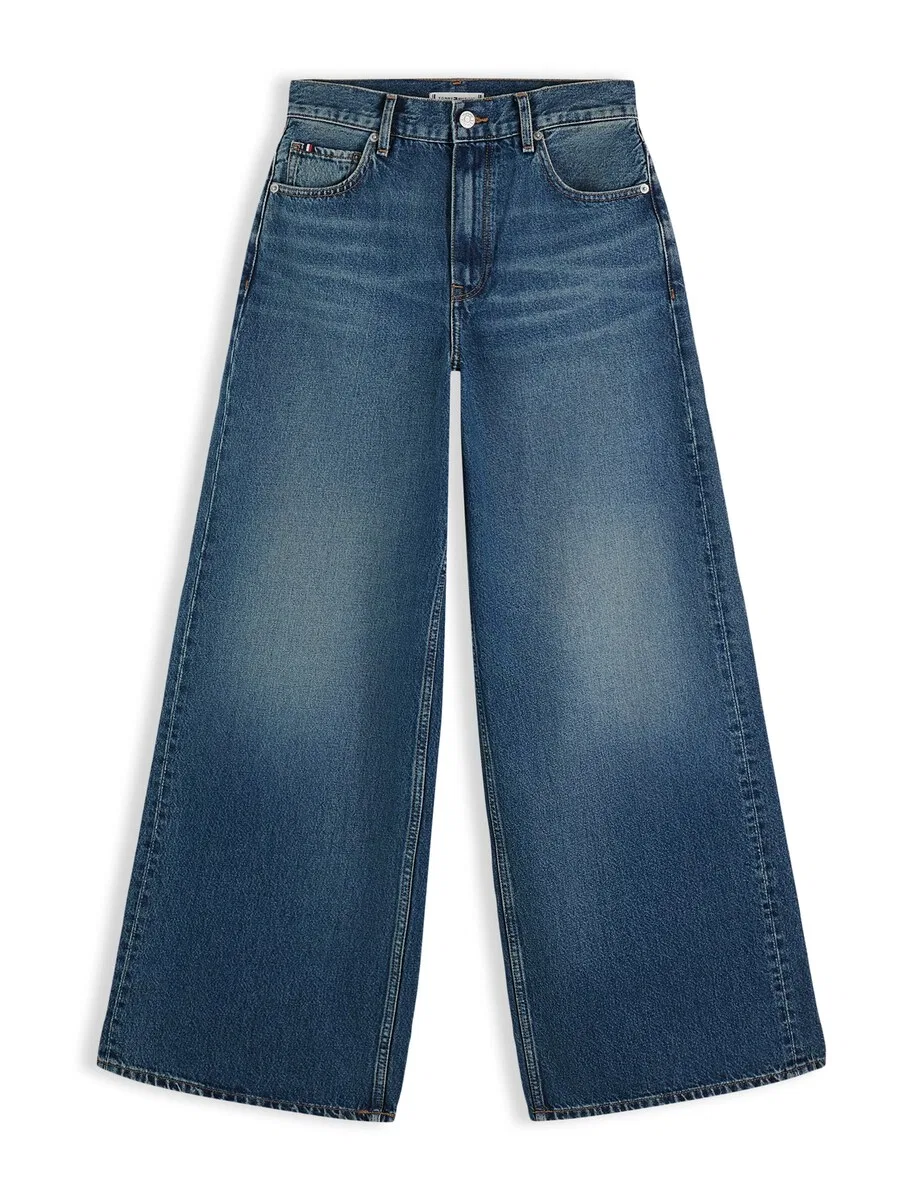 Джинсы TOMMY HILFIGER Wide leg Jeans 'ESS' синего цвета