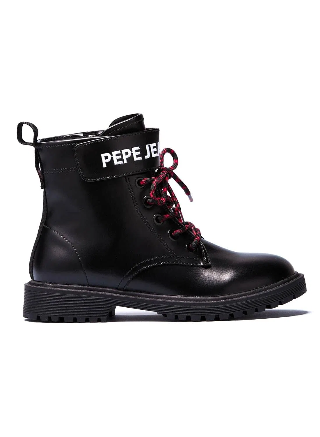 Детские ботинки для девочек кожаные Hatton Strap Combi Pepe Jeans, Black