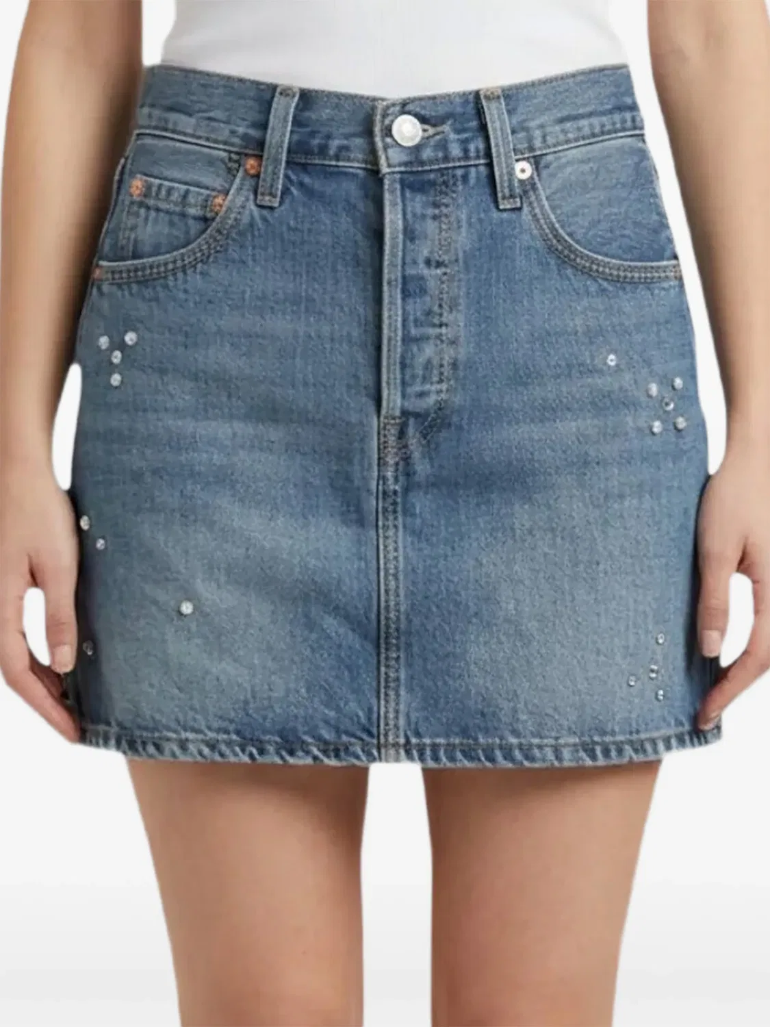 Юбка Icon с синими кристаллами Levi's, синий — фото 2