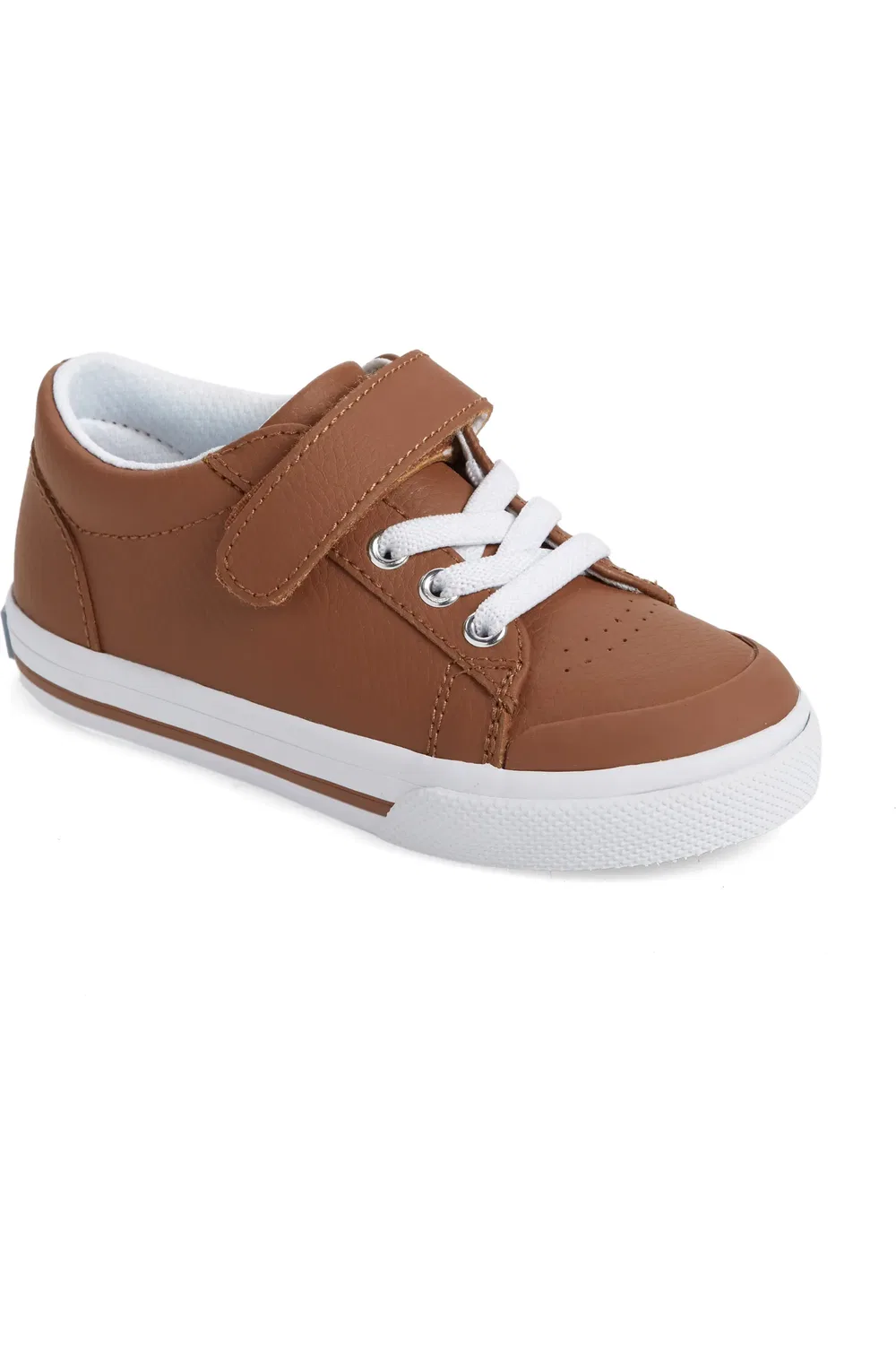 Детские кроссовки на липучке с супинатором Reese Footmates, Brown Leather