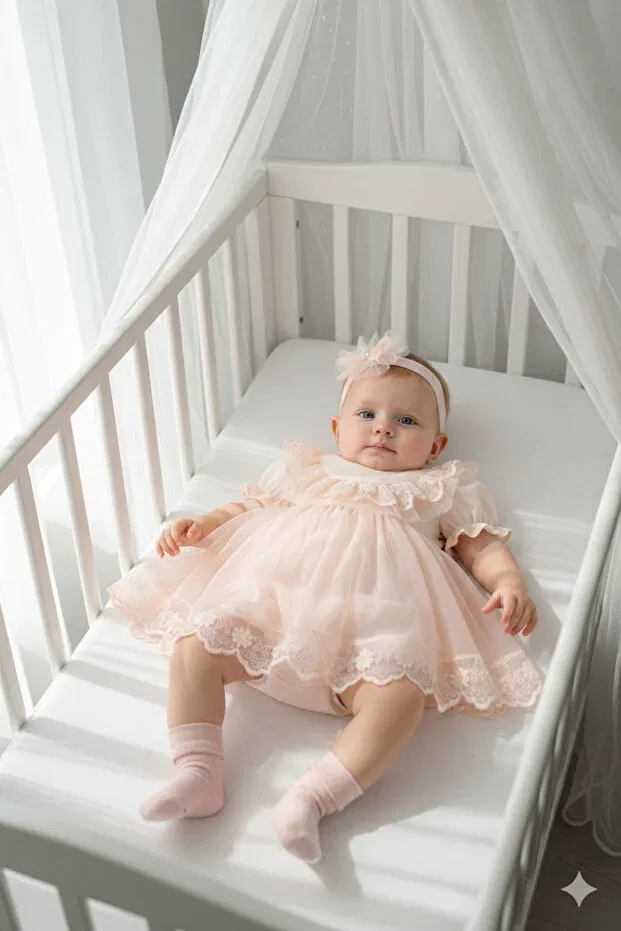 Детское платье для девочек кружевное комплект Miniday Baby, Multicolor — фото 3