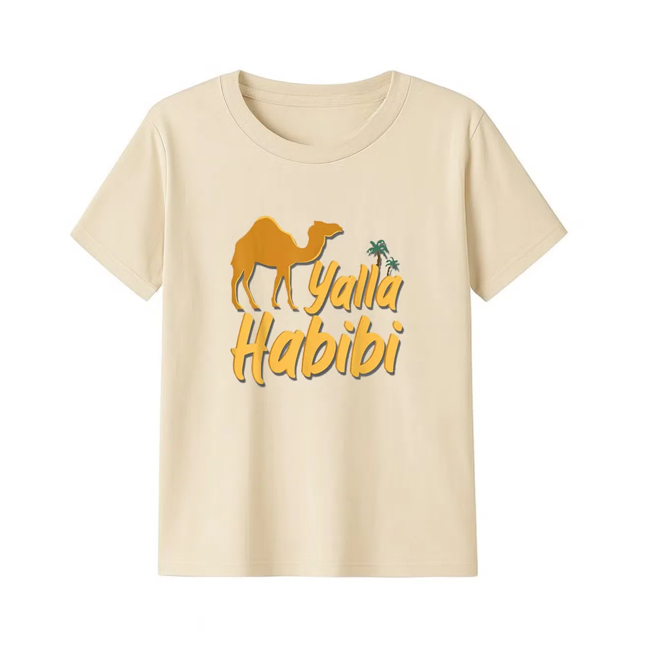 Футболка с принтом Yalla Habibi Camel Graphic Yoo Street, бежевый
