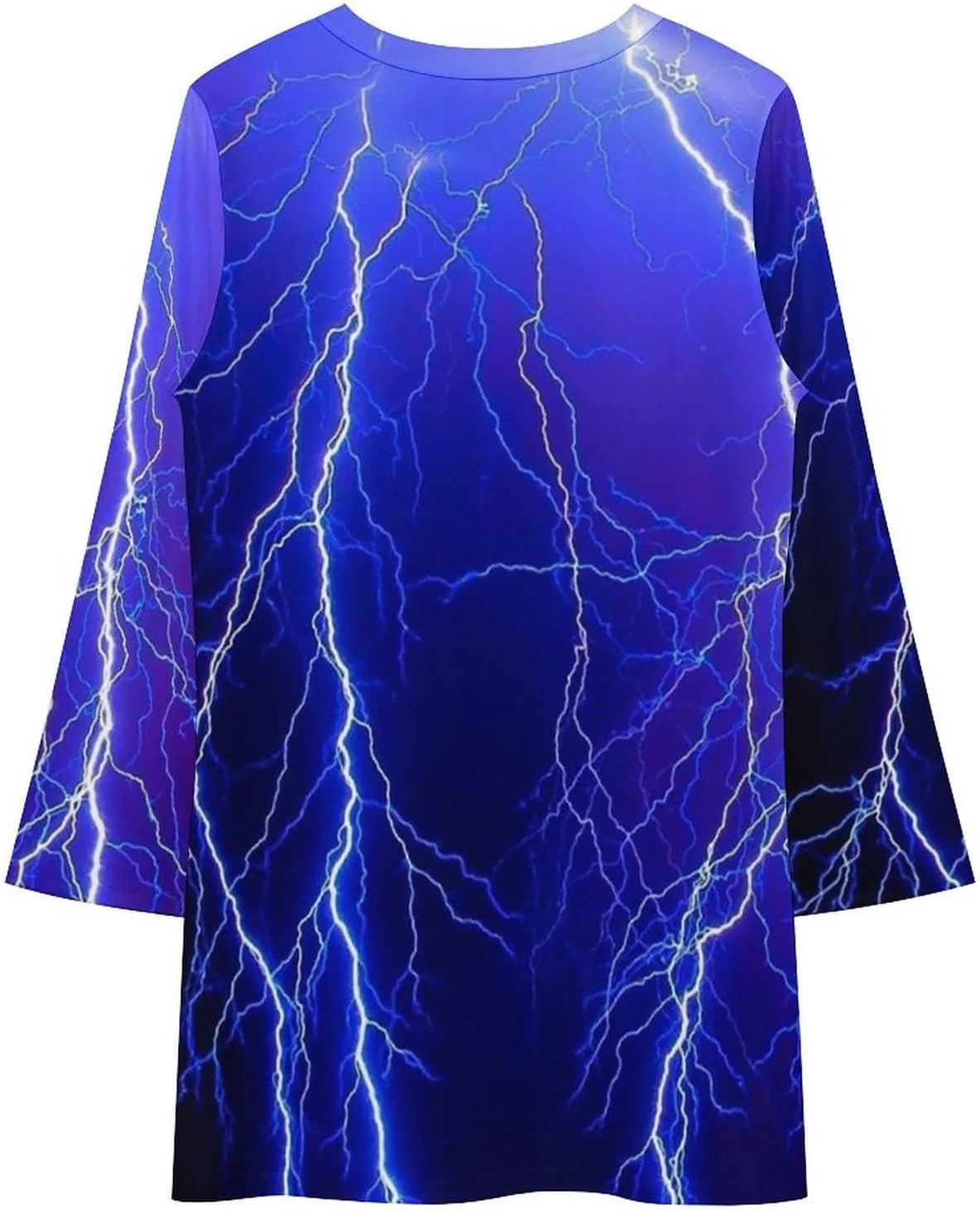 Женское платье-свитшот с принтом Blue Thunder Storm, Multicolor — фото 3