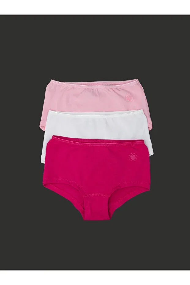 Детские боксеры для девочек хлопковые комплект 3 шт Girl'S boxer briefs 3-pack 1295 Blackspade, Multicolor