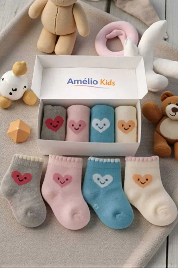 Детский комплект носков с сердечками Amélio Kids, Multicolor