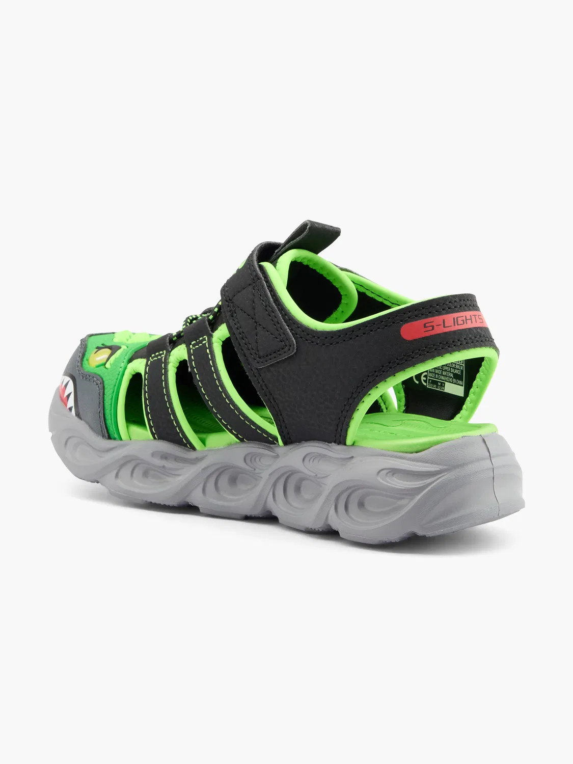Детские сандалии с подсветкой Skechers, черный — фото 3