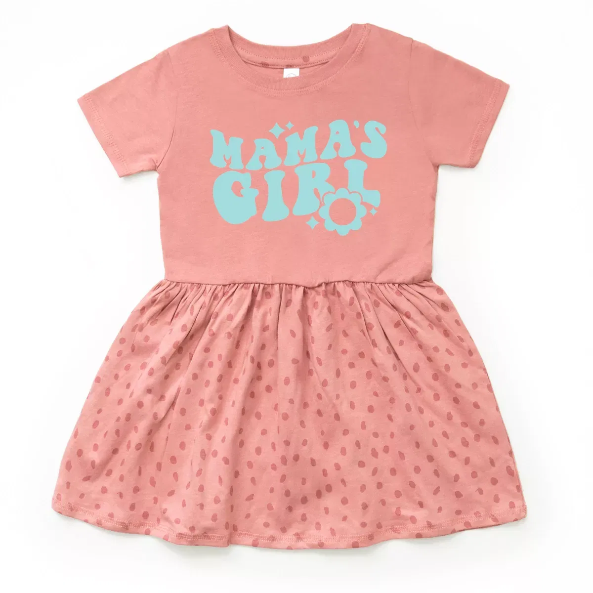 Детское платье с принтом Mama's Girl Flower The Juniper Shop, Mauve Spot