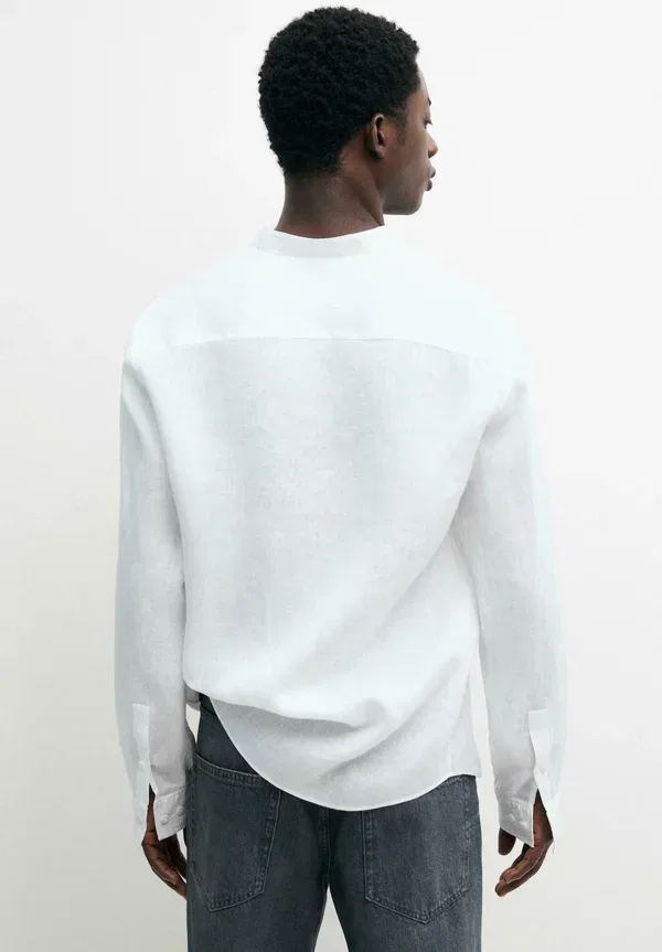Рубашка из льна Shirt Massimo Dutti, белый — фото 3
