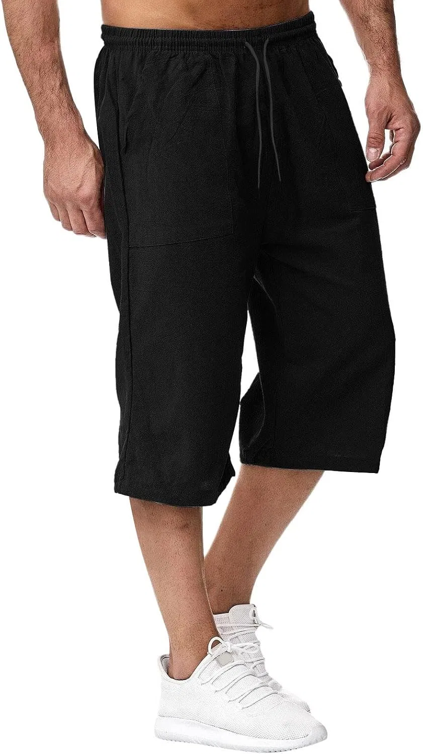 Мужские спортивные брюки с утяжкой, модель Slim Fit, чёрный