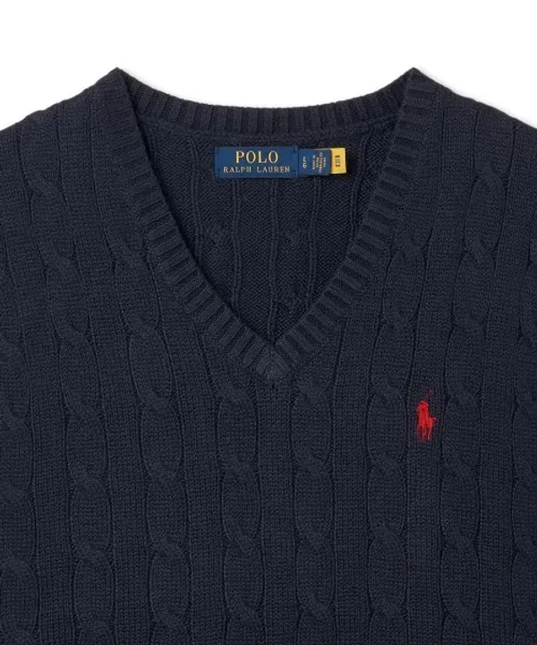Джемпер вязаный хлопковый Polo Ralph Lauren, Navy — фото 3