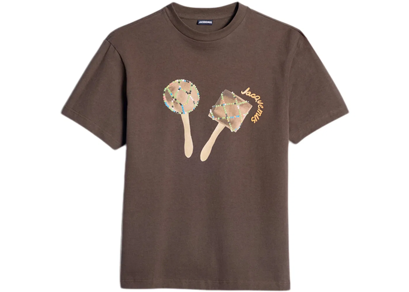 Мужская футболка с принтом T-shirt Jacquemus, Print Maracas Brown