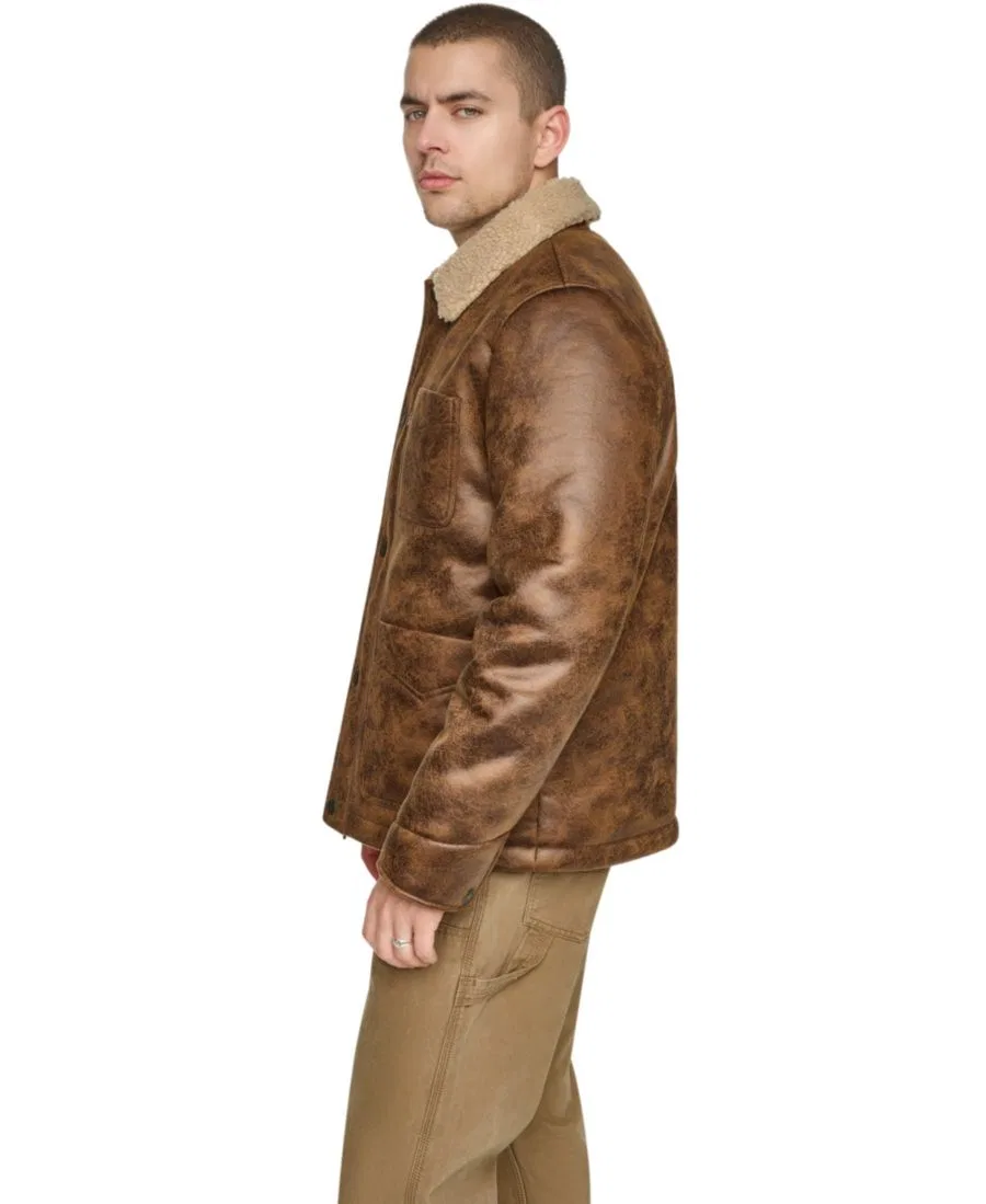 Куртка-ранчер из искусственного меха Classic-Fit Levi's, Brown — фото 3