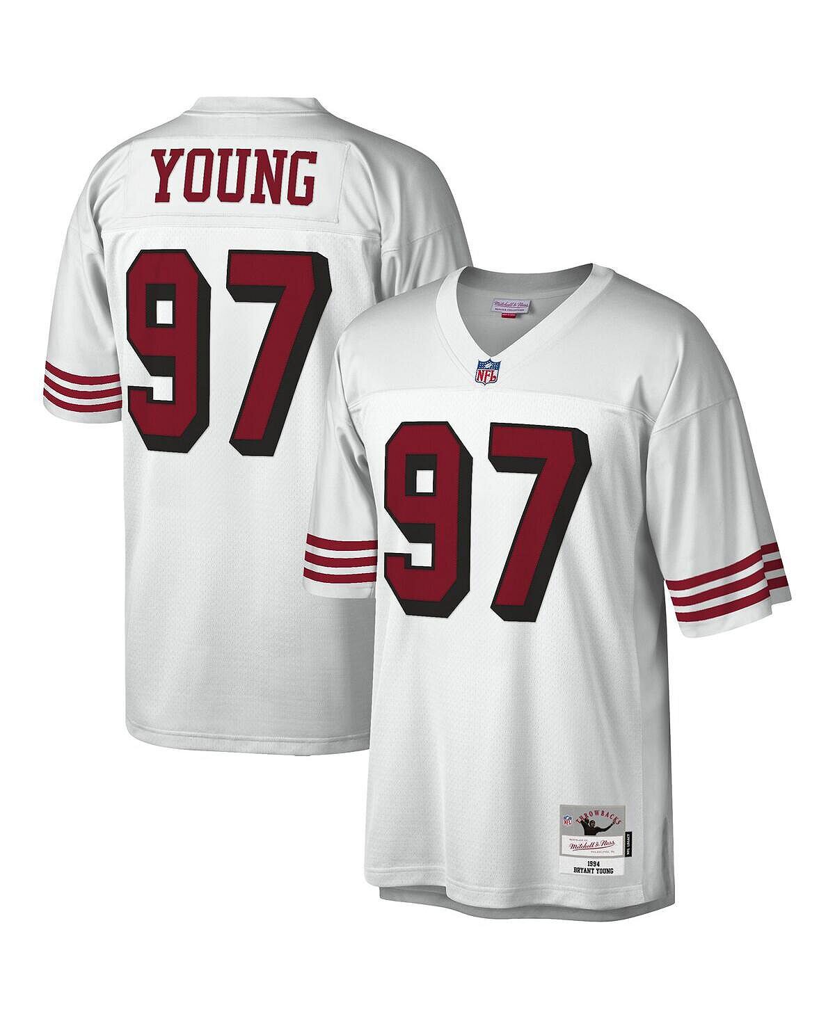 

Мужская футболка bryant young white san francisco 49ers 1994 legacy, копия Mitchell & Ness, белый