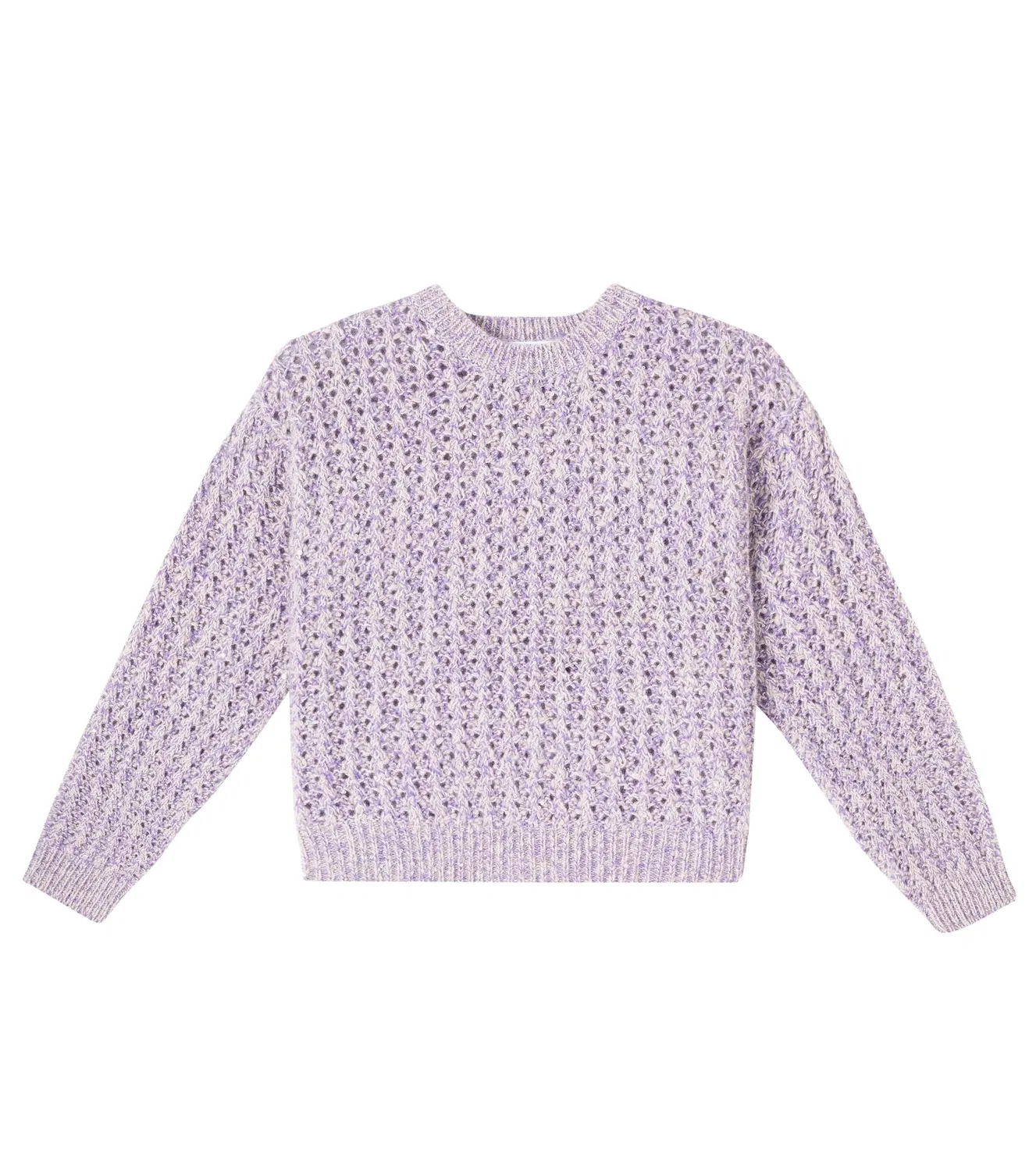 Свитер из шерсти и кашемира Brunello Cucinelli Kids, фиолетовый