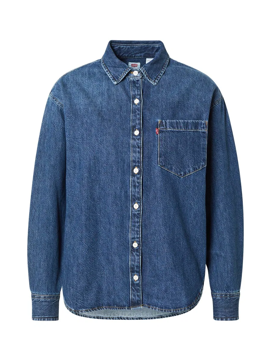 Блузка LEVI'S 'Harlie Boyfriend Shirt' из синего денима