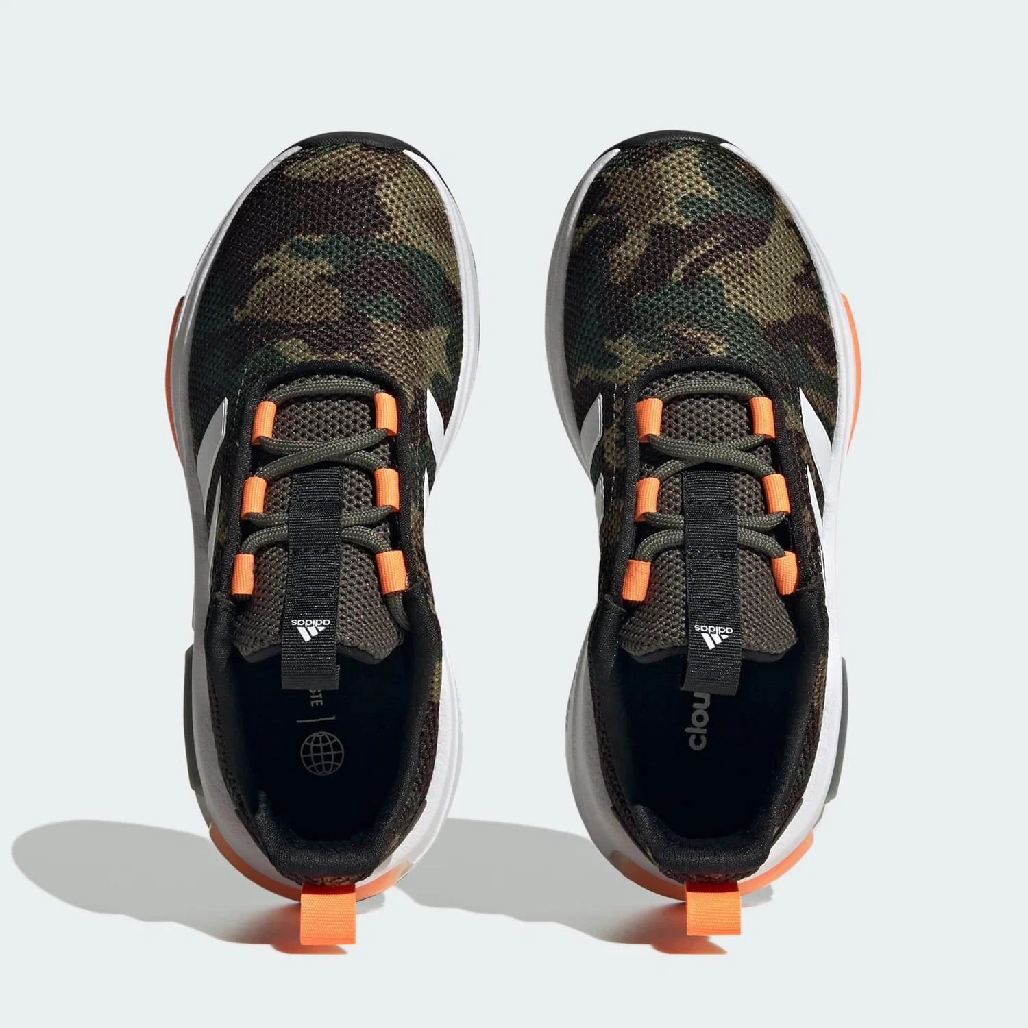 Детские кроссовки с шнуровкой Racer TR23 Adidas, Olivgrun Weiss Orange — фото 3