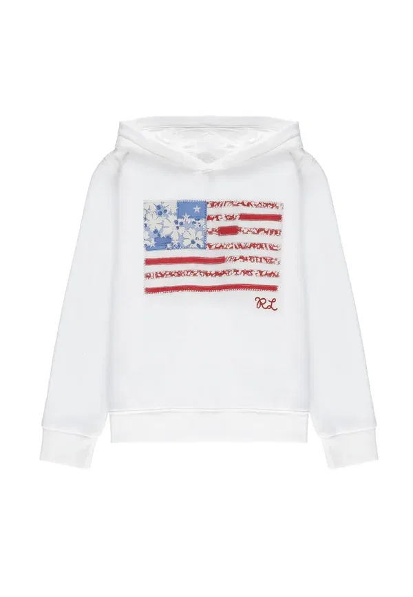 Худи с вышивкой Unisex Polo Ralph Lauren, White, белый