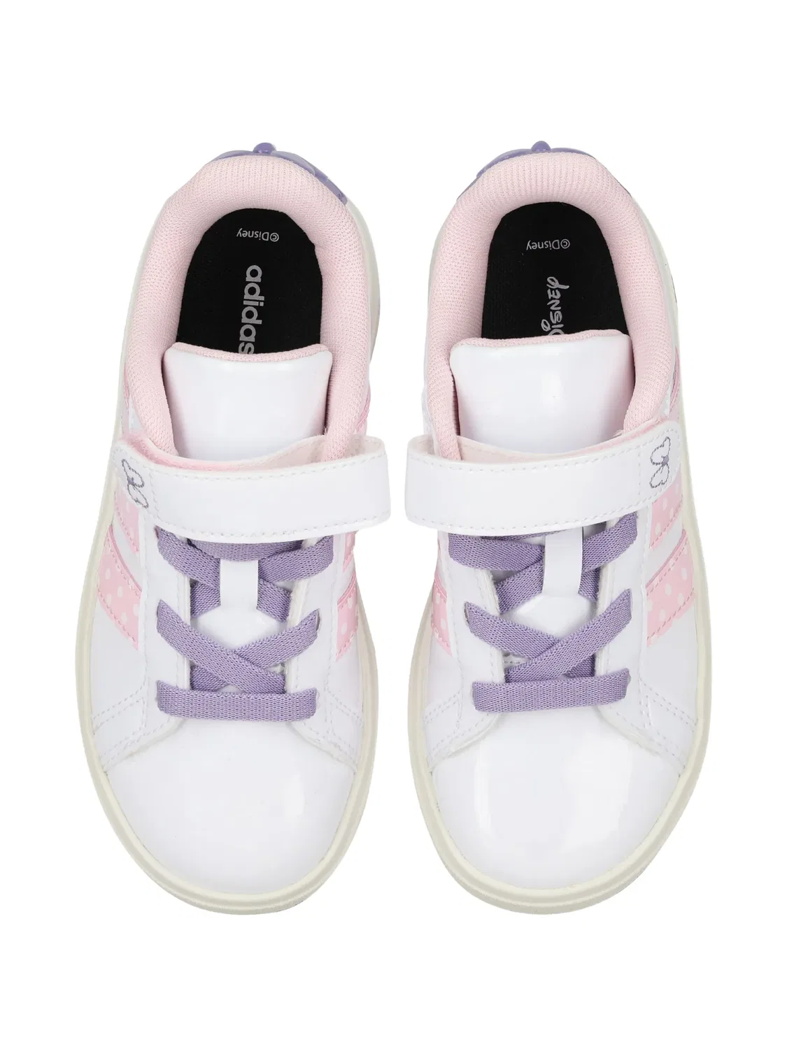 Кроссовки Minnie Mouse на липучках из коллаборации с Disney Adidas Kids, белый — фото 4