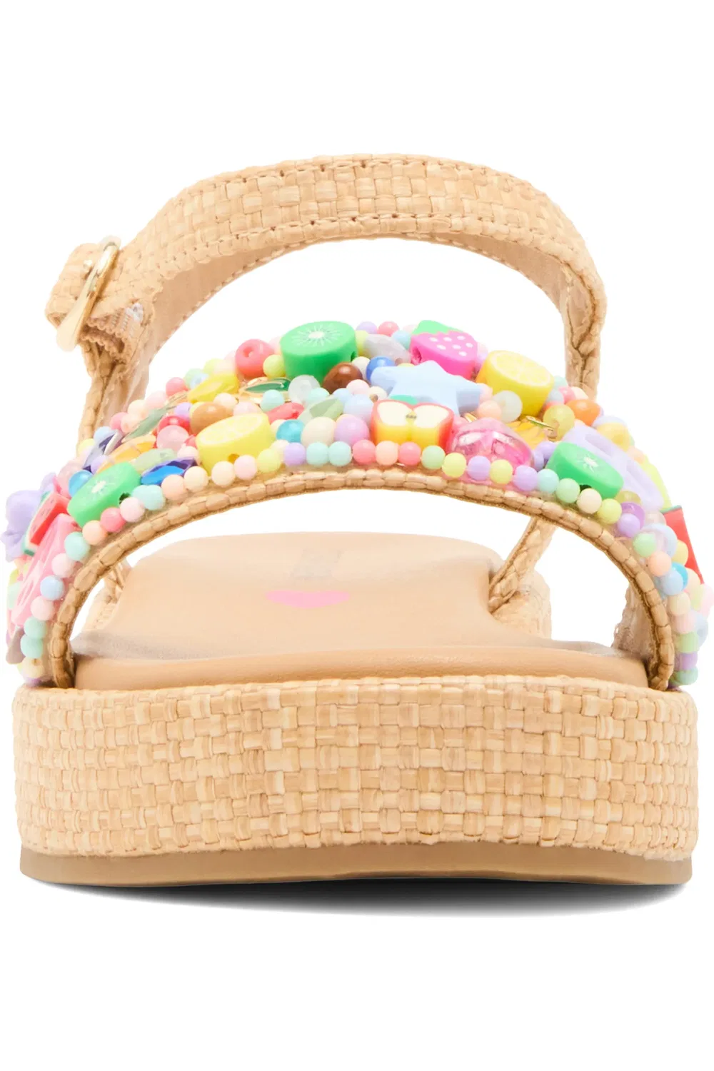 Сандалии детские на платформе с ремешком Arabela Steve Madden, Natural — фото 3