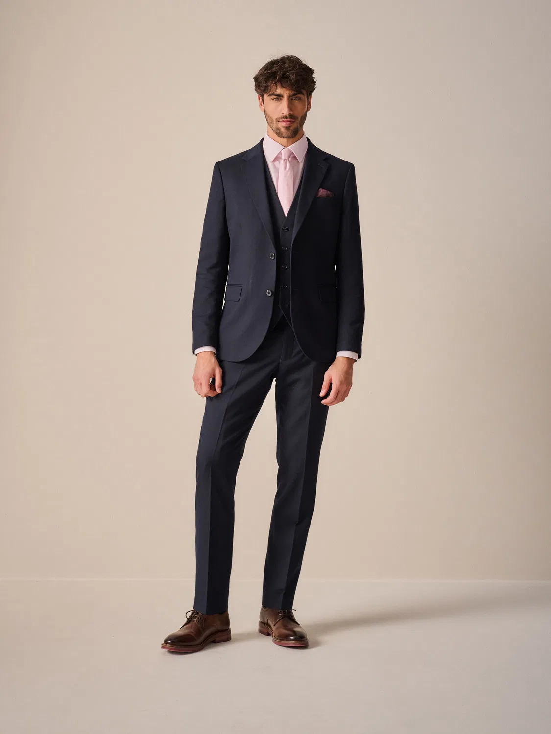 Пиджак костюмный текстурированный, Slim Fit Next, темно-синий — фото 2