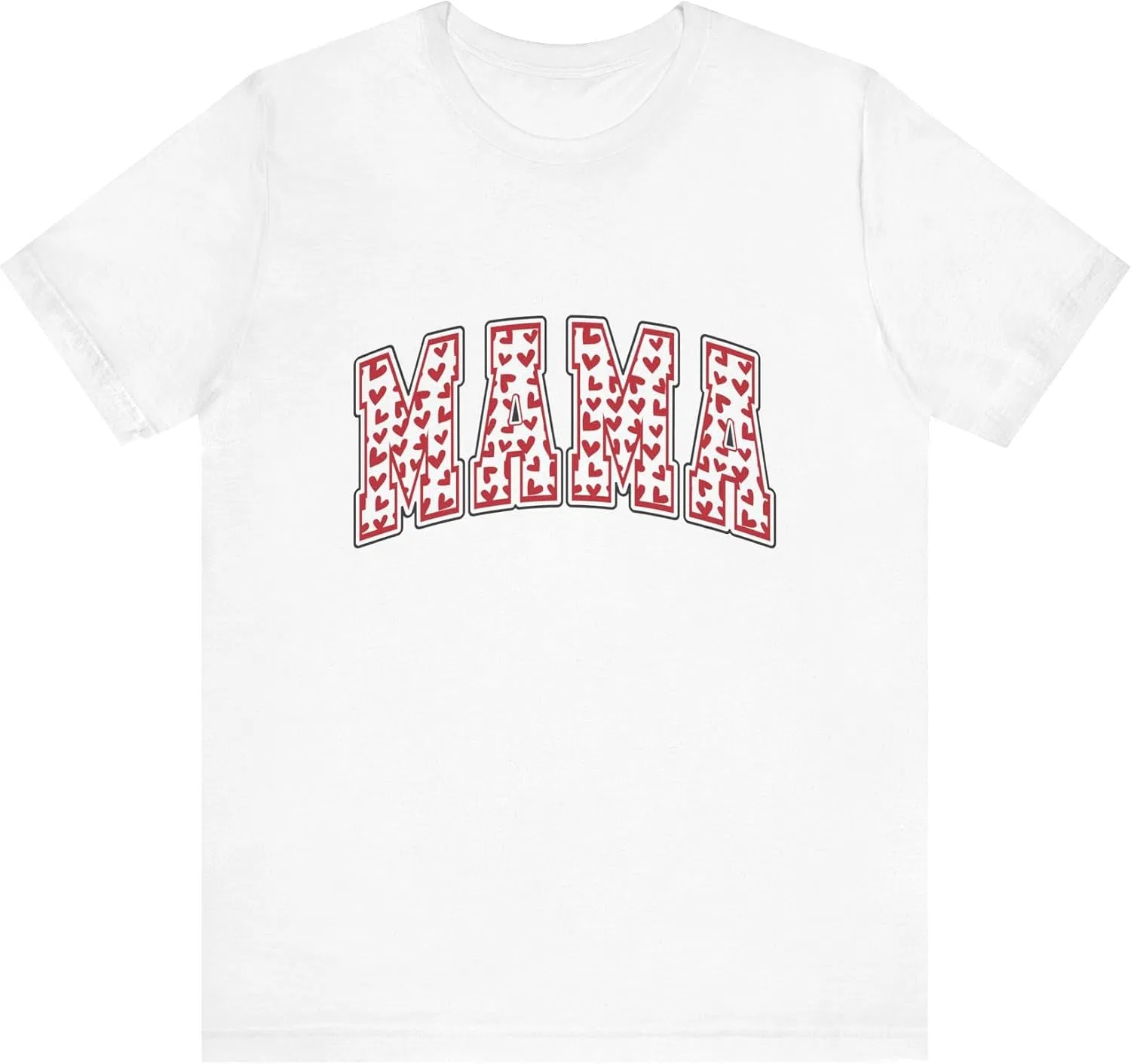 Футболка с принтом сердца Mama Bella Canvas 3001, White