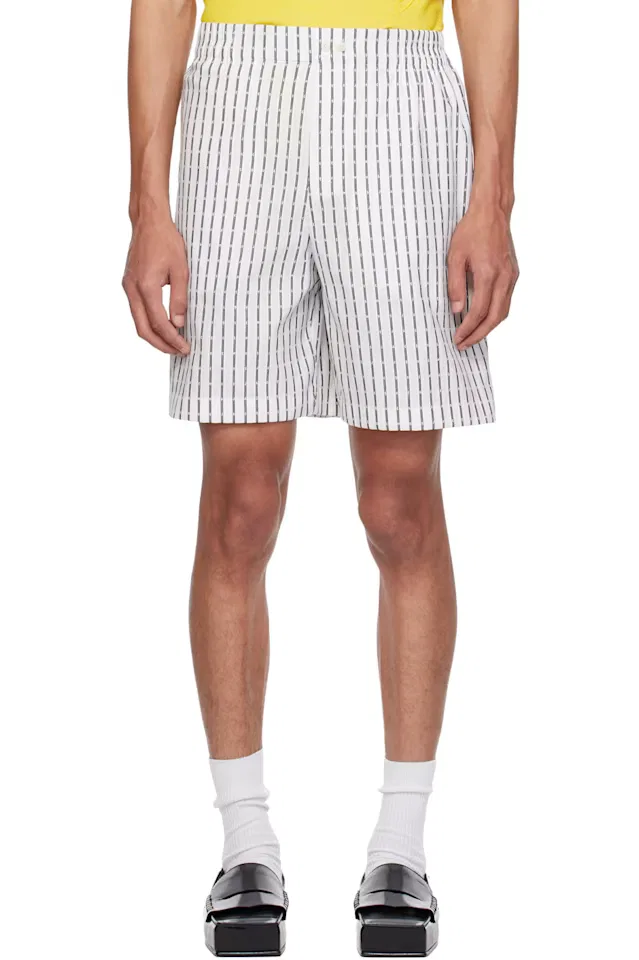Белые боксерские шорты калесон Jacquemus