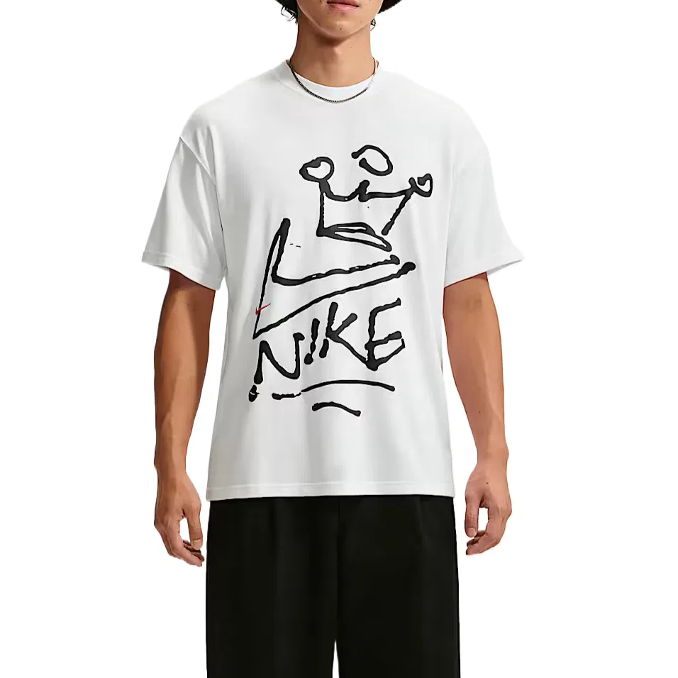 Мужская футболка с круглым вырезом Sportswear Nike, White