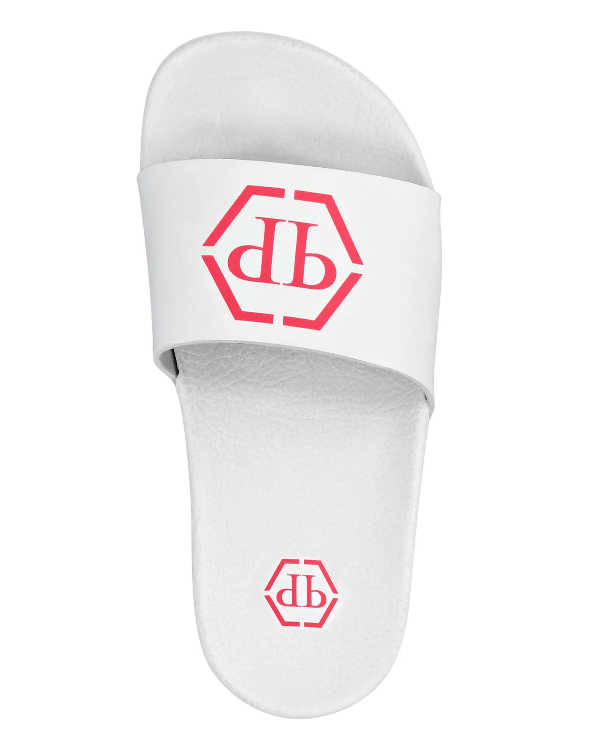 Детские шлепанцы с шестиугольным дизайном Flip Flop Hexagon PHILIPP PLEIN, White — фото 4