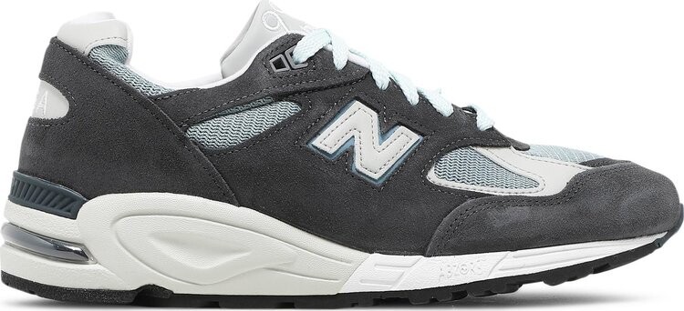 Кроссовки New Balance Kith x 990v2 Made in USA 'Steel Blue', серый — фото 2