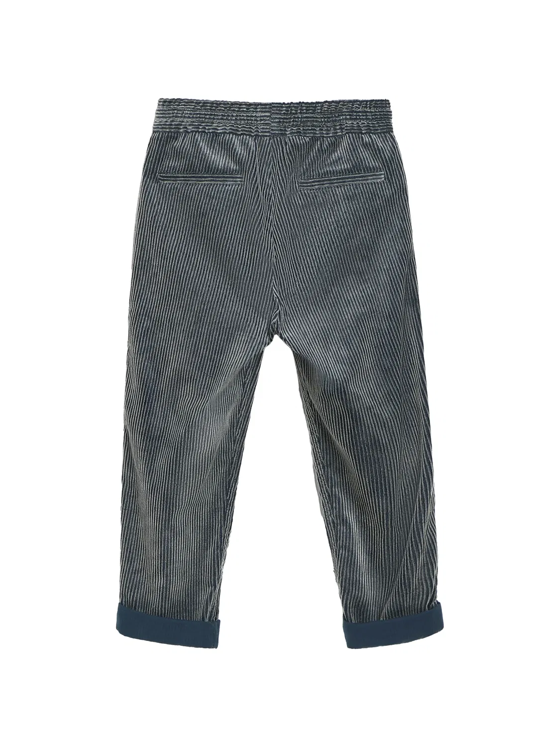 Вельветовые брюки с кулиской Brunello Cucinelli Kids, синий — фото 2