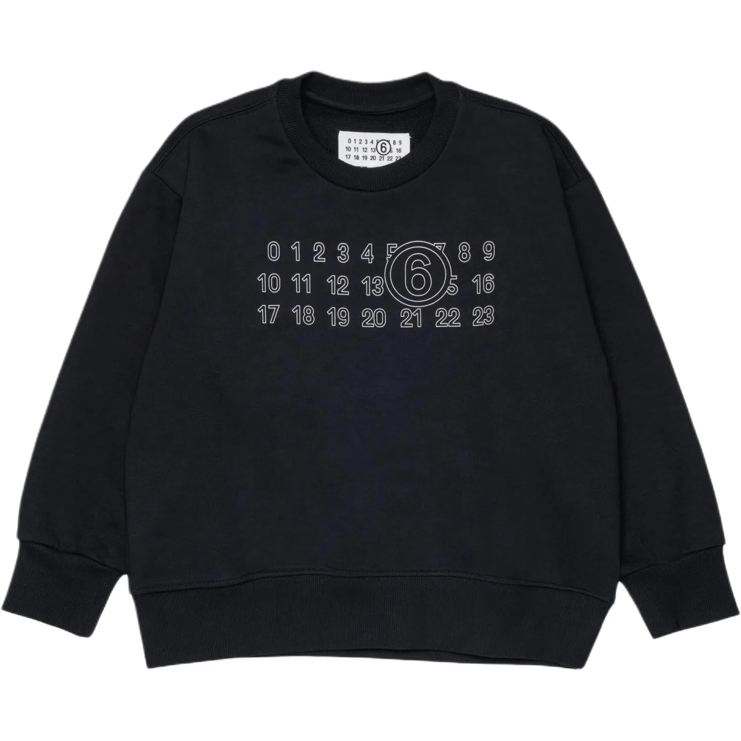 Детский свитшот средней посадки Black MM6 Maison Margiela