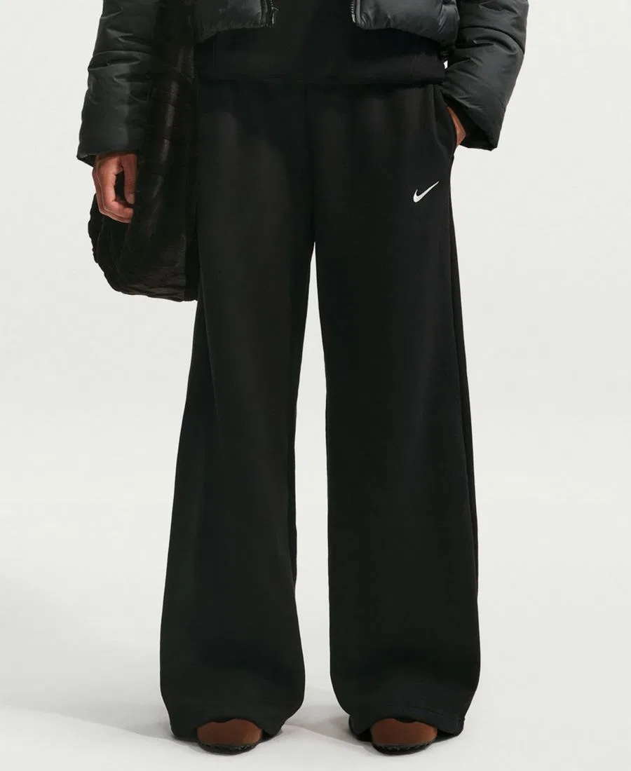 Женские спортивные брюки Nike Studio Fleece, Total Black/Sail