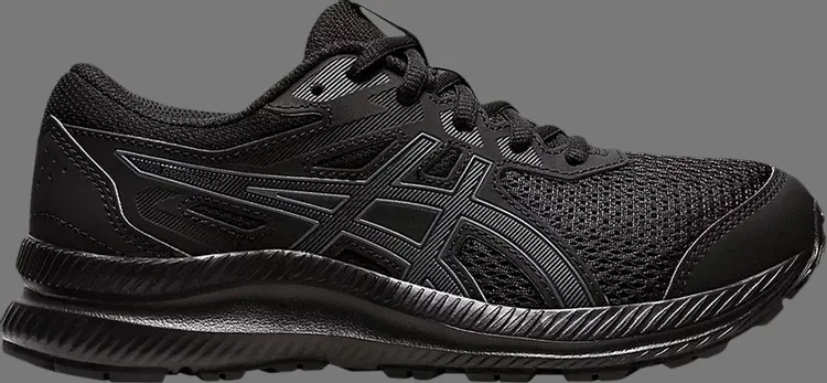 

Кроссовки contend 8 gs 'black carrier grey' Asics, черный