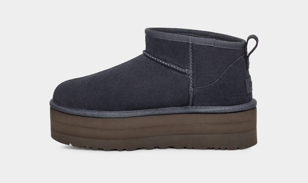 Ботинки Ugg Women's Classic Ultra Mini Platform, темно-синий — фото 3