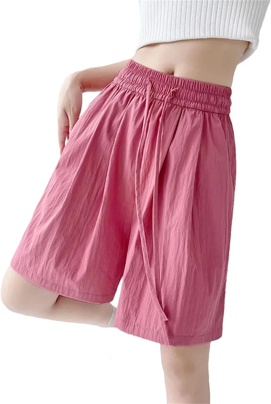 Женские спортивные шорты свободного кроя, Rose Red