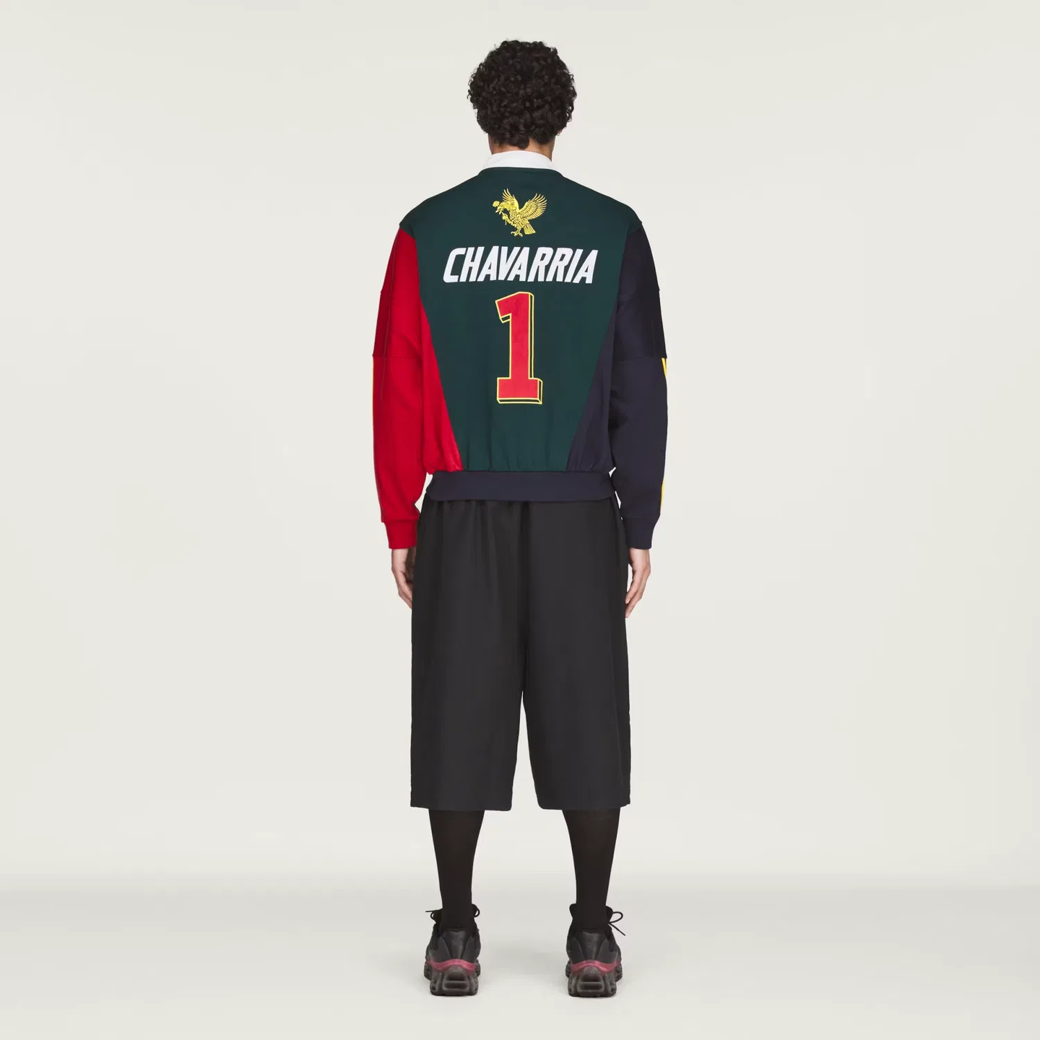 Мужской свитшот на молнии Chavarria Watsonville Adidas Originals, Aurora Ivy/Legend Ink/Better Scarlet — фото 3