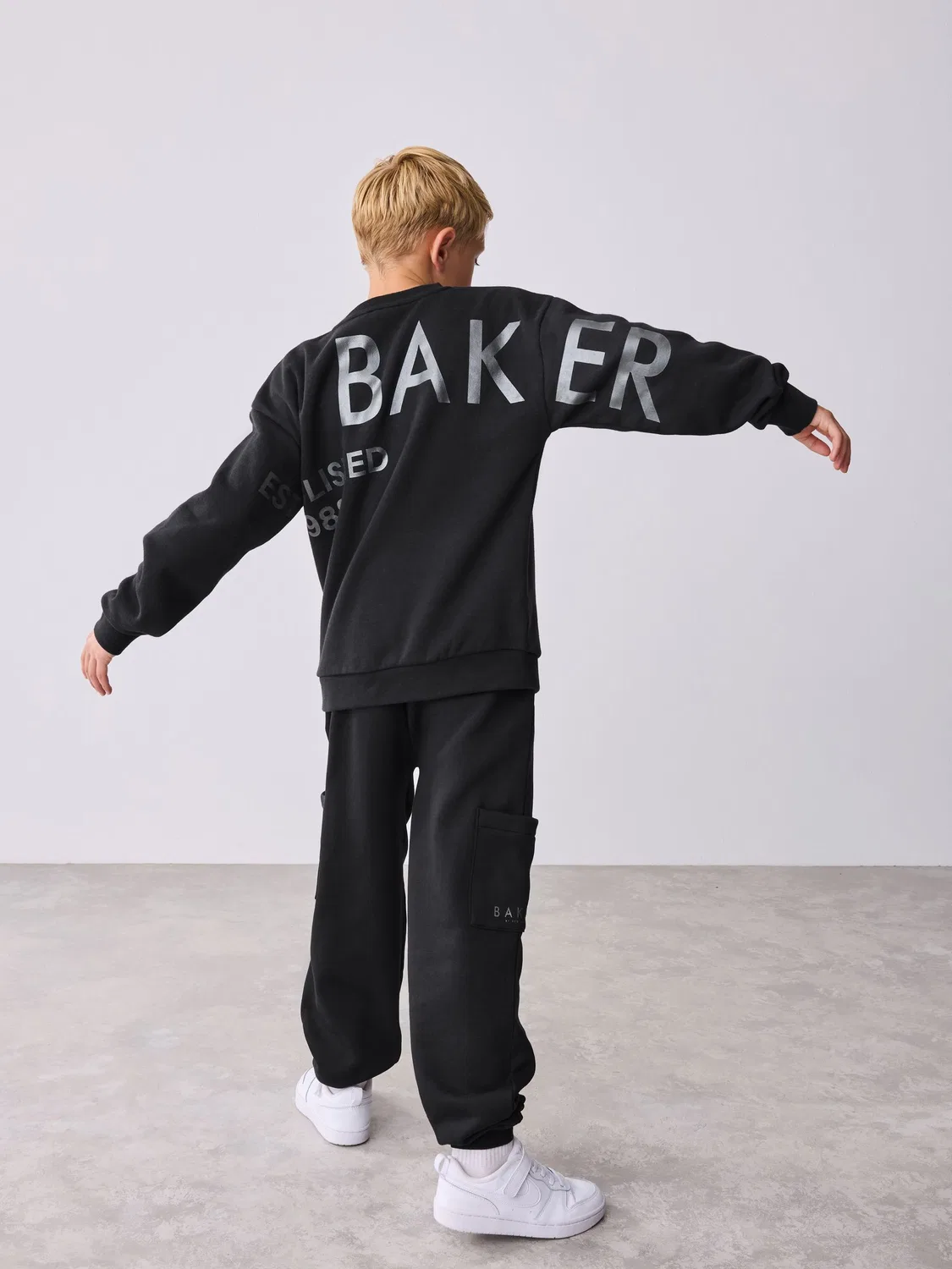 Спортивный костюм Oversized Letter Graphic Print Baker by Ted Baker, черный