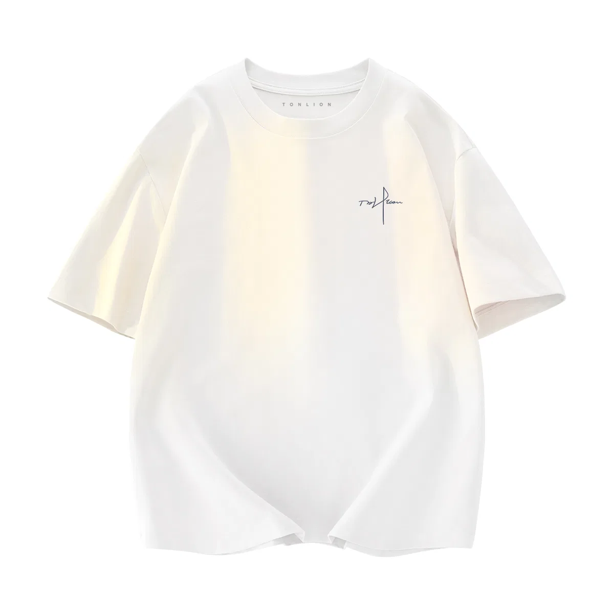 Детская футболка хлопковая с принтом Tonlion, Цвет: 100% Cotton Khaki T Stripe Little Horse Chest Logo — фото 4