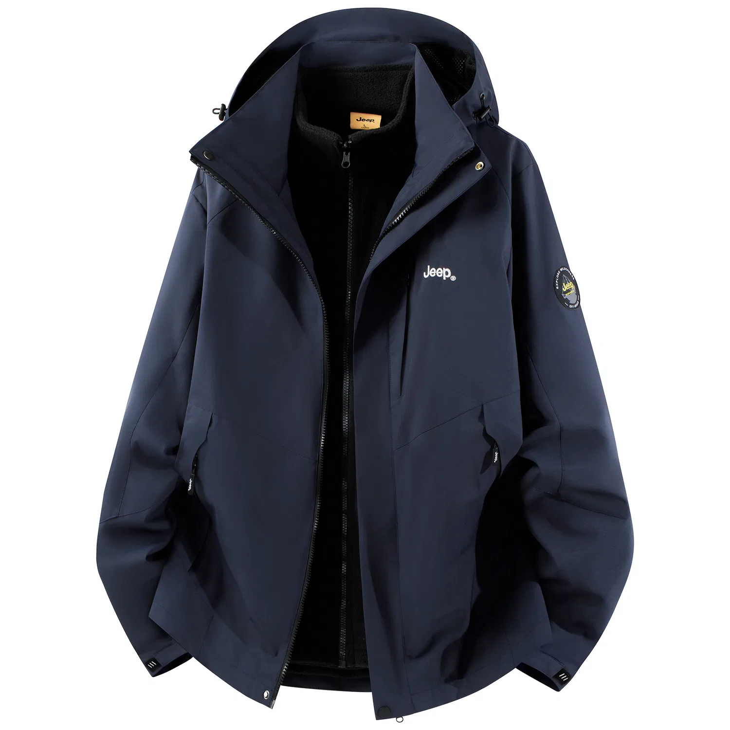 Детская куртка-ветровка с принтом Leisure Collection Jeep, Dark Gray — фото 3
