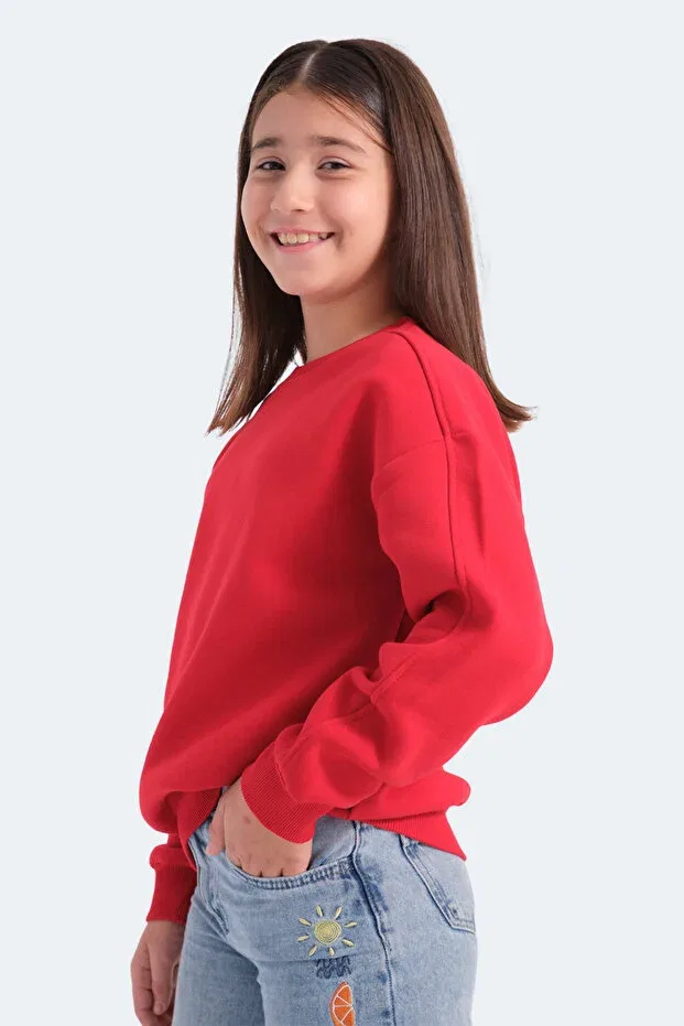 Детские свитшот для девочек с длинным рукавом Slazenger, Red — фото 3