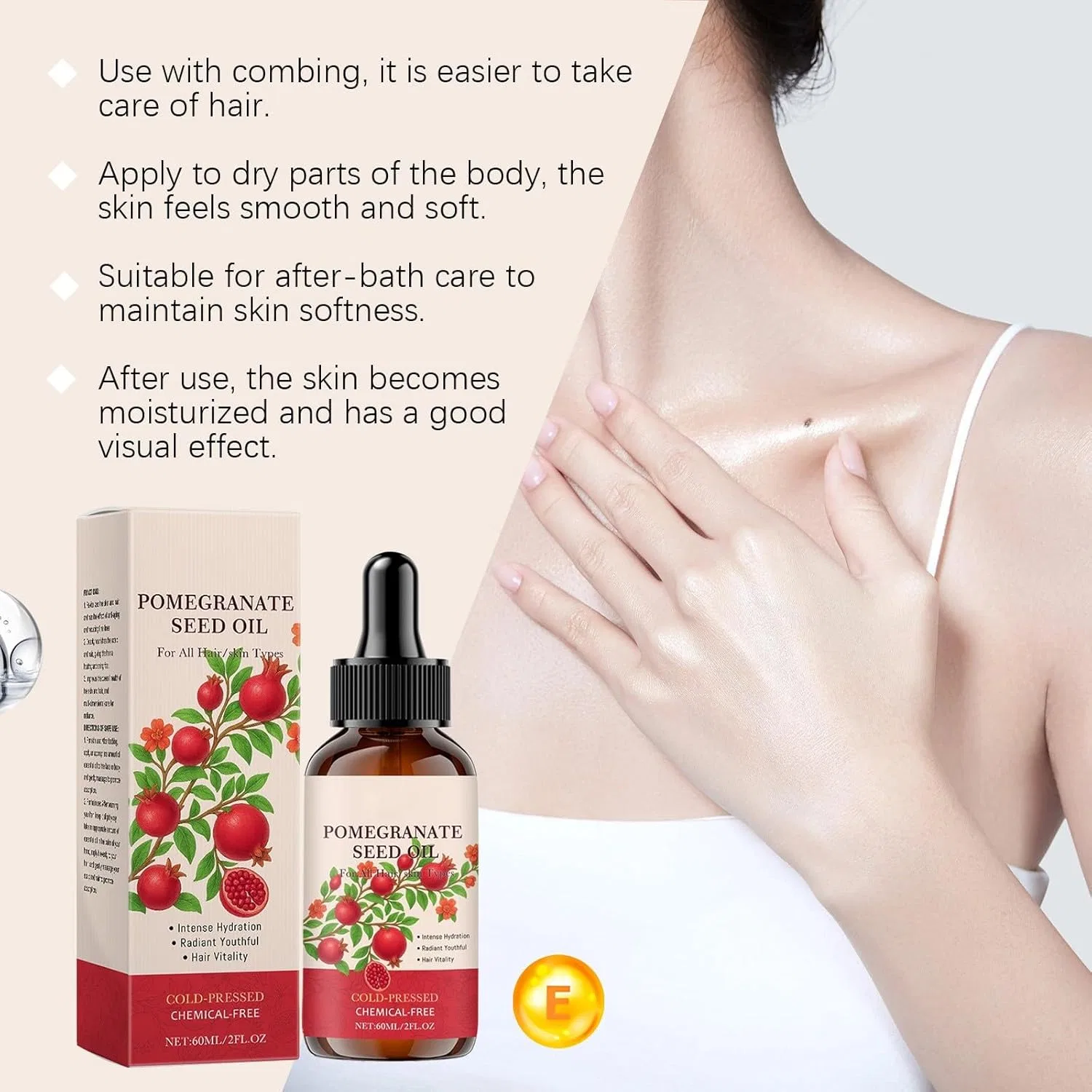 Масло для кожи и волос, Pomegranate Seed Oil, 2 шт, 60 мл Generisch — фото 4