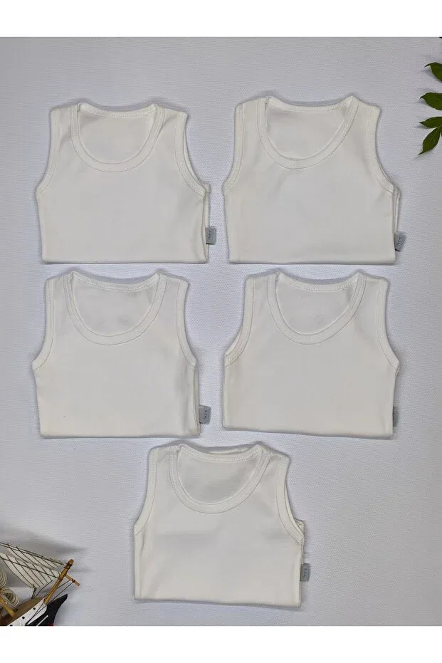 Детское боди-слип для новорожденных хлопковый набор 5 шт Lifa Kids, White — фото 2